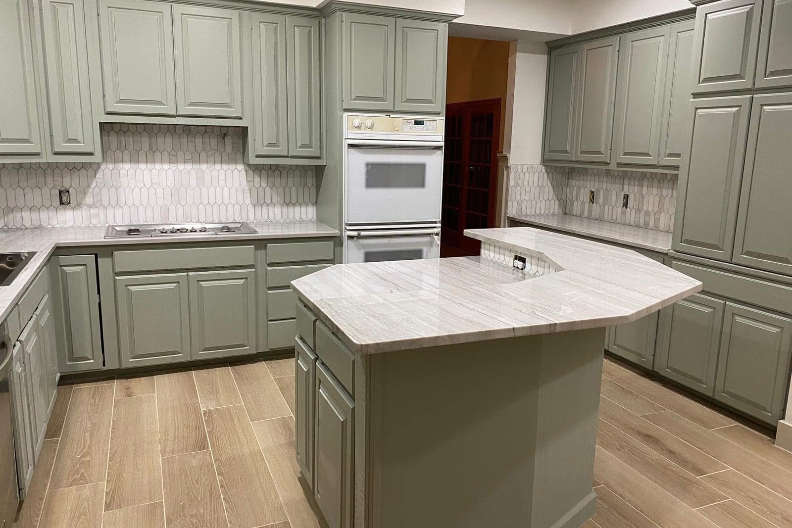 kitchen island countertop remodel